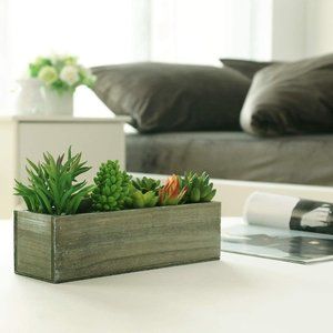 New Artificial Succulent Planter Box